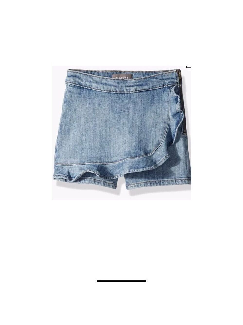 DL1961 Girls Size 8 Blue Denim Skort Ruffled Hem Casual Wear